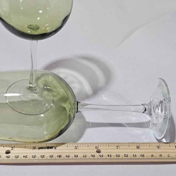 Vina Blue Libbey Red Wine Goblet 9" blown glass 17oz set of 2 stylish romantic - Picture 4 of 7